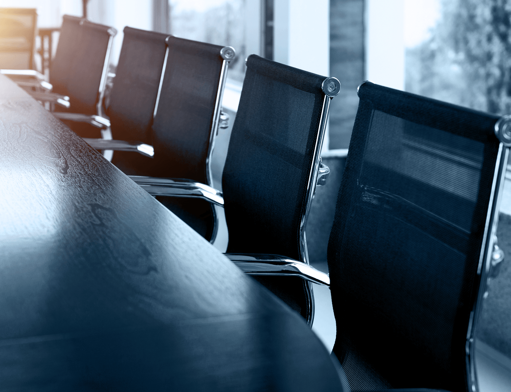 Boardroom table and chairs