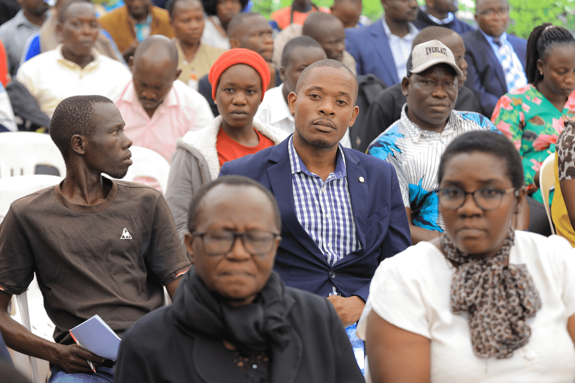 Audience attending a meeting